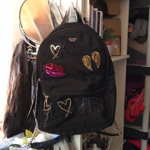 Victoria’s Secret backpack.